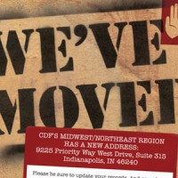 CDF Moving Announcement Postcard